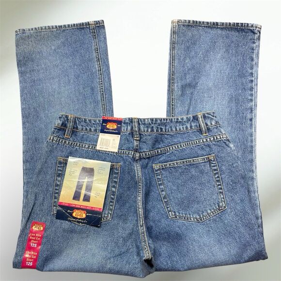 Vintage Route 66 *Sold at K-Mart * Y2K Women's LowRise Bootcut Jeans Sz 12 Short - Picture 1 of 13